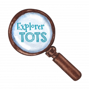Logo for Explorer Tots Helensburgh with name in magnifying glass